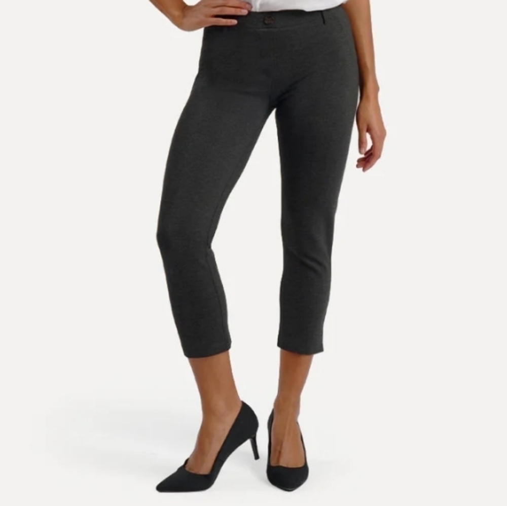 Betabrand Dress Pant Yoga Pants Charcoal